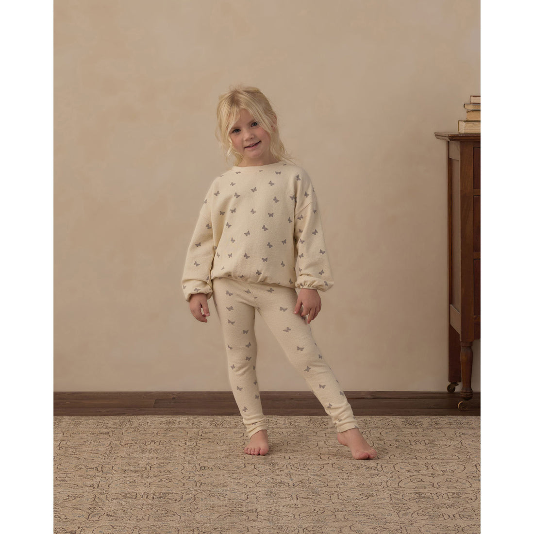 SPONGEY KNIT SET BUTTERFLY DITSY
