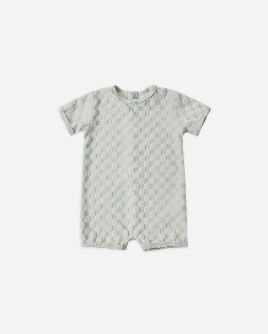 SHORTY ONE-PIECE || SAGE CHECK