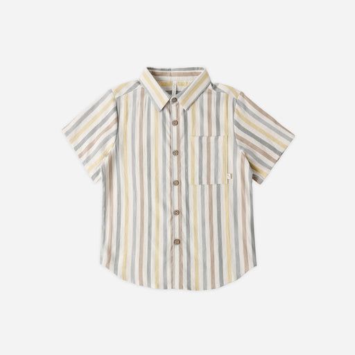 COLLARED SHORT SLEEVE SHIRT || VALENCIA STRIPE