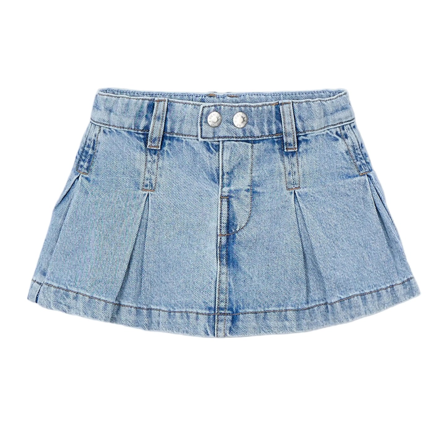 DENIM PLEATED SKIRT