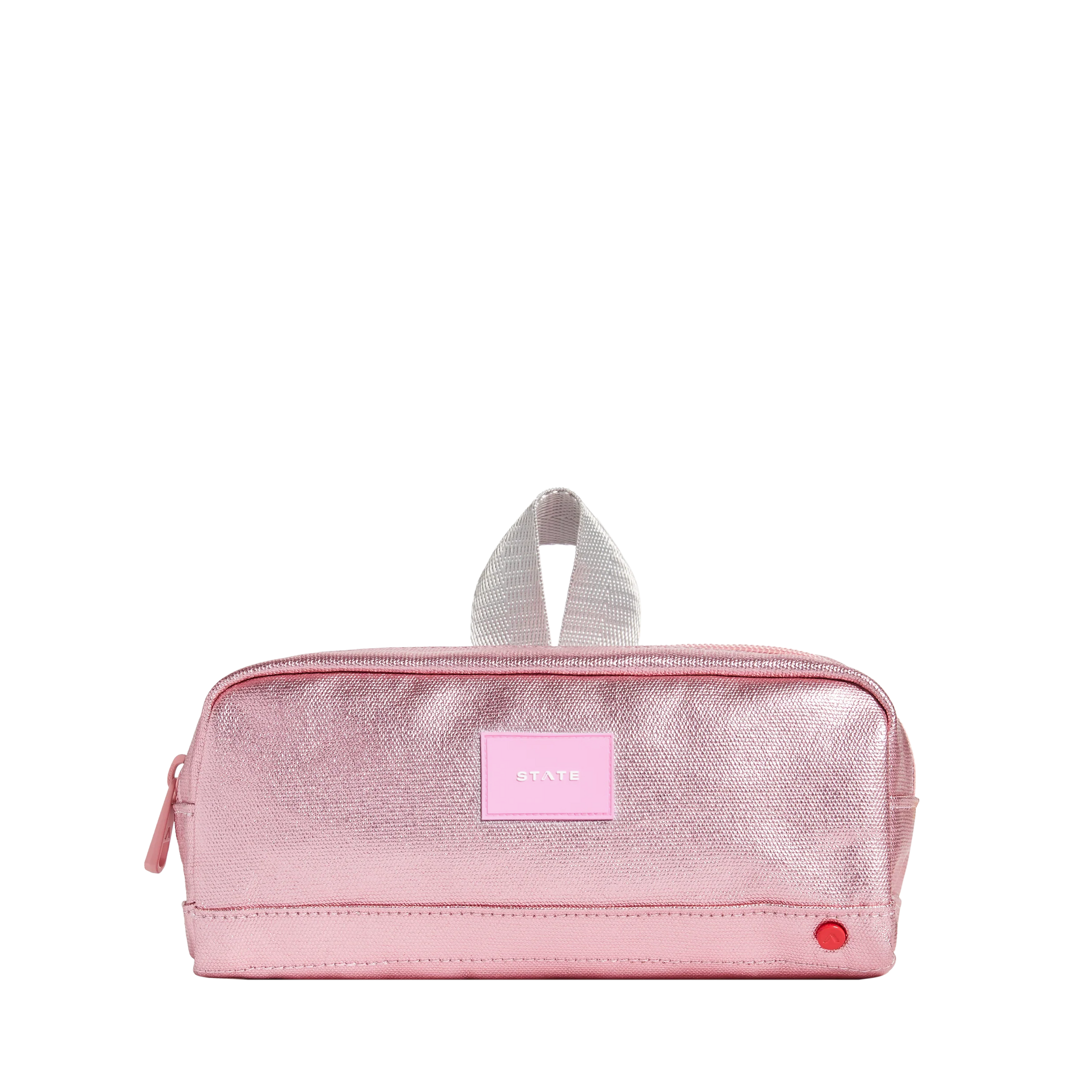 Clinton Pencil Case - Pink/Silver