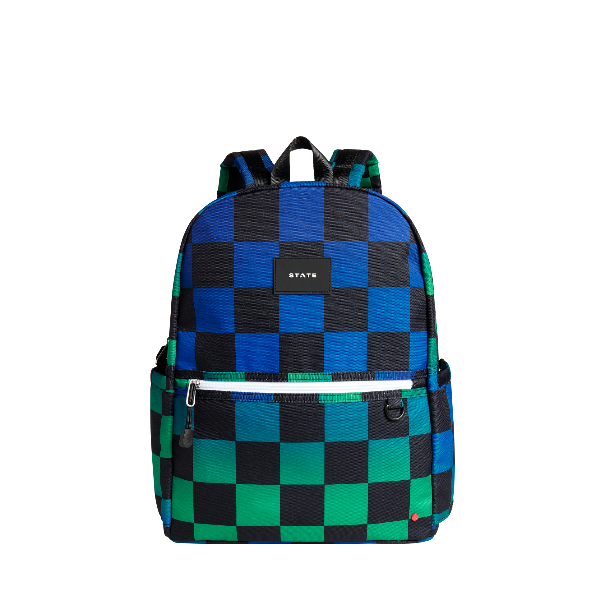 Kane Double Pocket Backpack - Blue Checkerboard