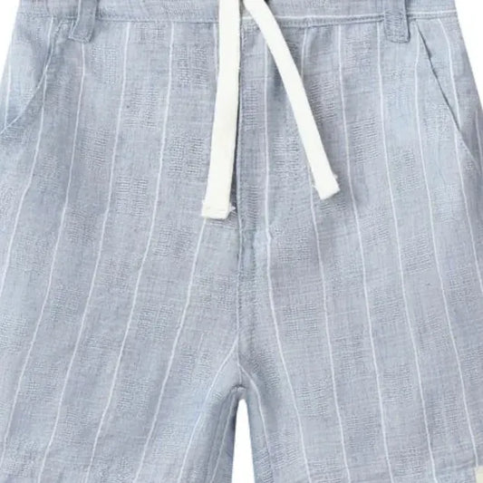 CREW WOVEN CHAMBRAY TEXTURED PLAID SHORTS