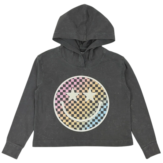 "SUPERSTAR" GIRLS BOXY HOODED LS TEE