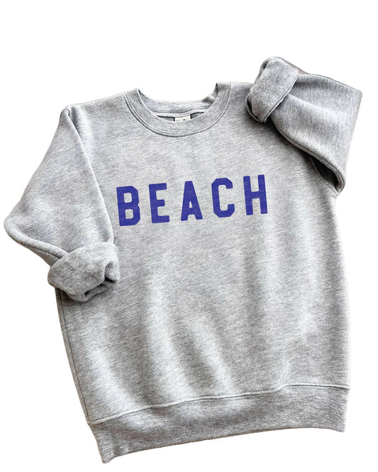 BEACH UNISEX SWEATSHIRT || ATHLETIC HEATHER