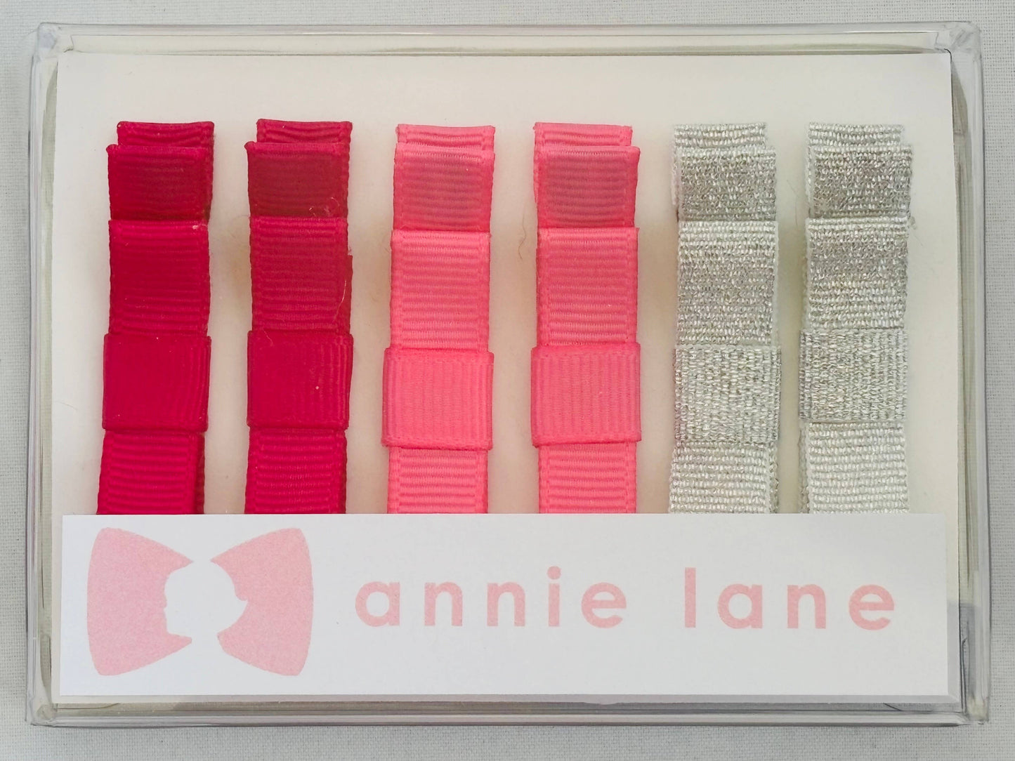 HAIR BOWS || PINK & SILVER