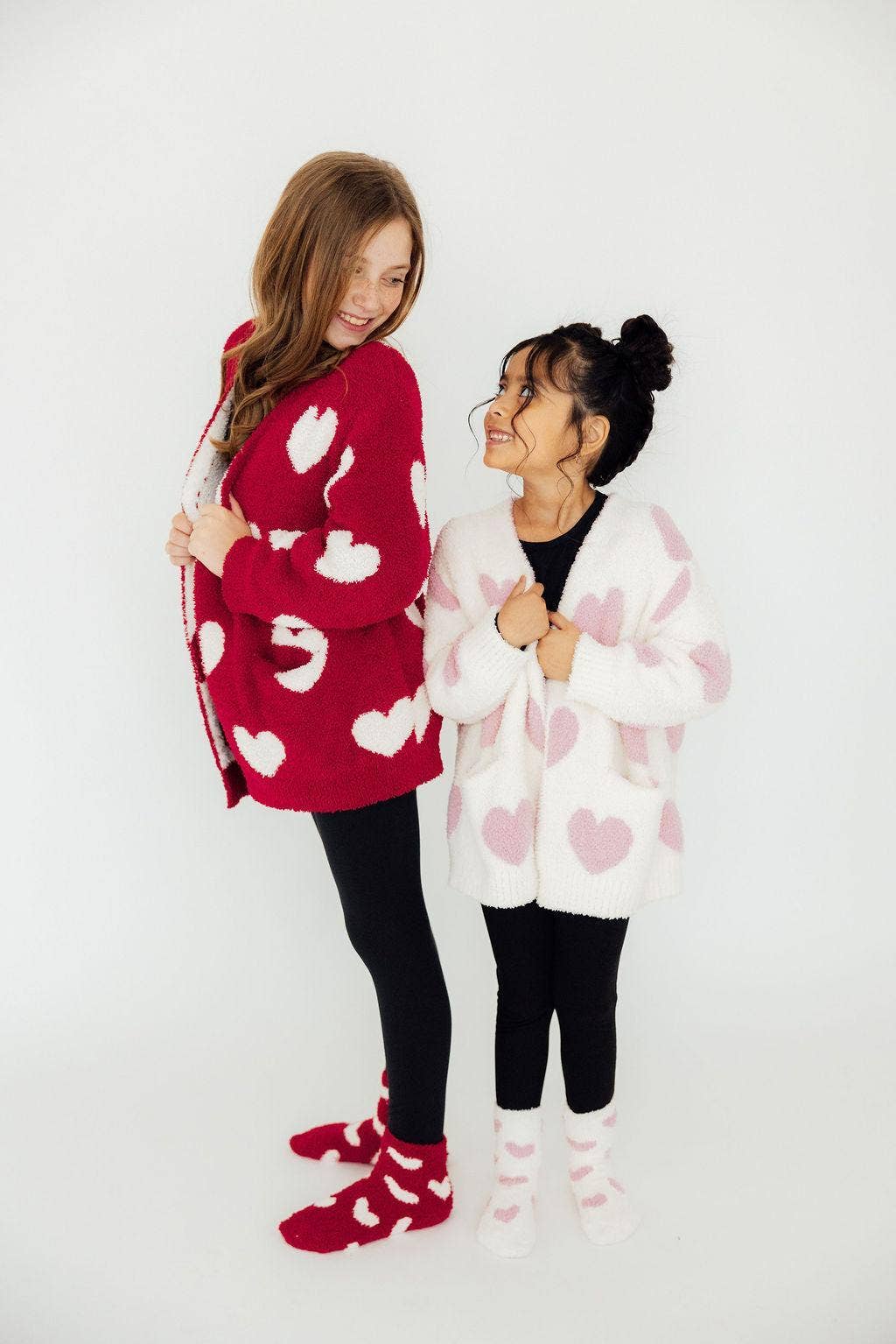 HEART COZY CARDIGAN || RED