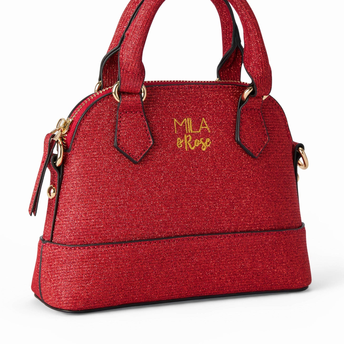 CROSSBODY PURSE || RED SHIMMER
