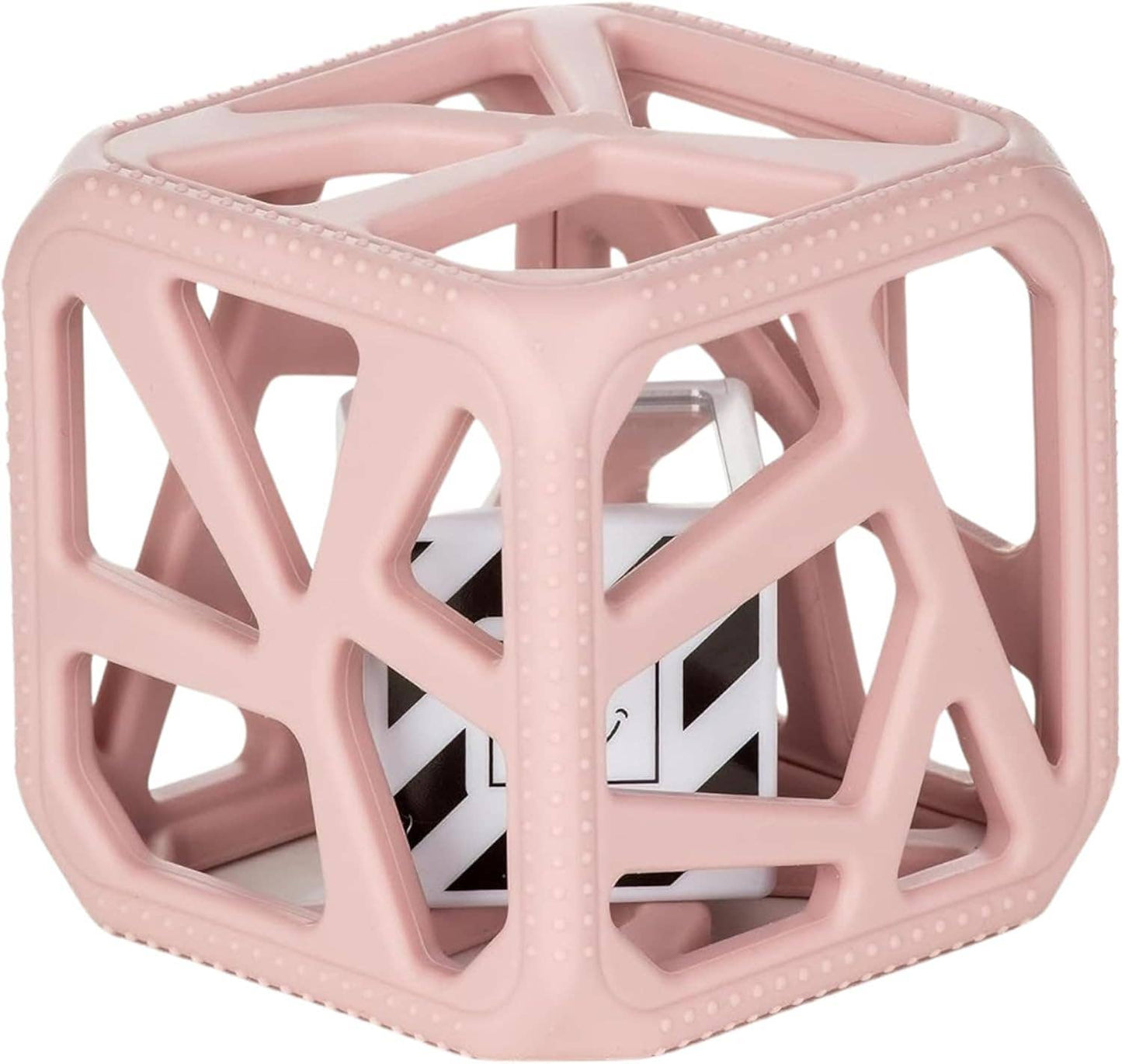 CHEW CUBE || SILICONE TEETHER RATTLE || MARBLE GREY
