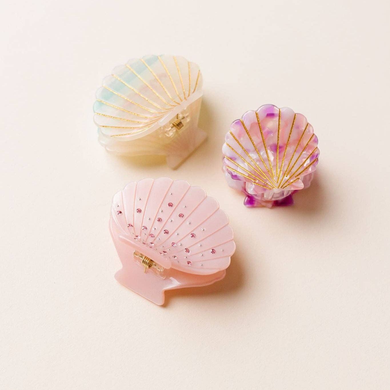 SEASHELL CLAW CLIP || BLUE