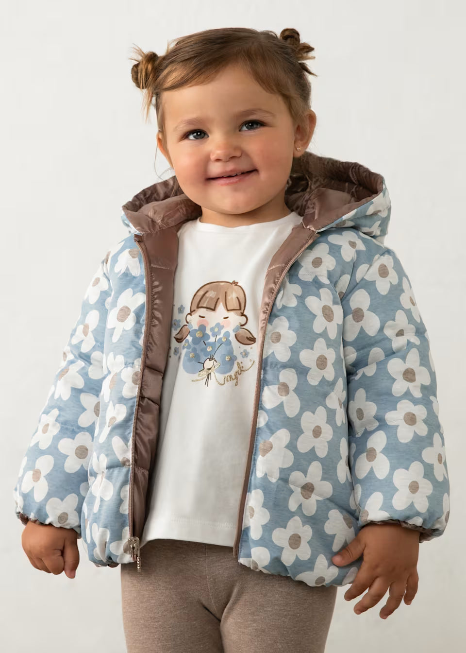 GIRL REVERSIBLE PUFFER JACKET