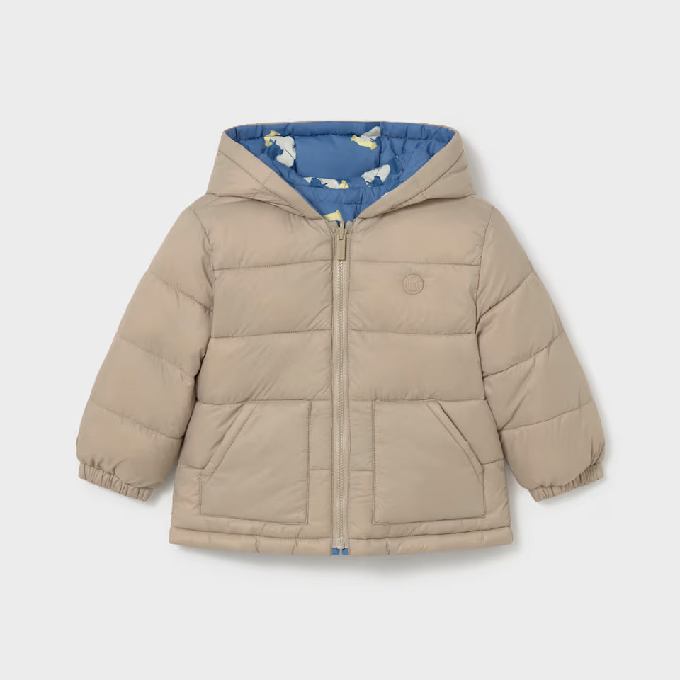 REVERSIBLE SOFT PRINTED PUFFER JACKET
