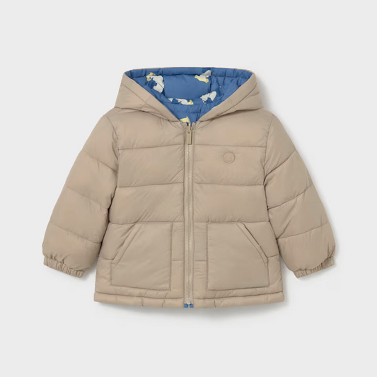 REVERSIBLE SOFT PRINTED PUFFER JACKET