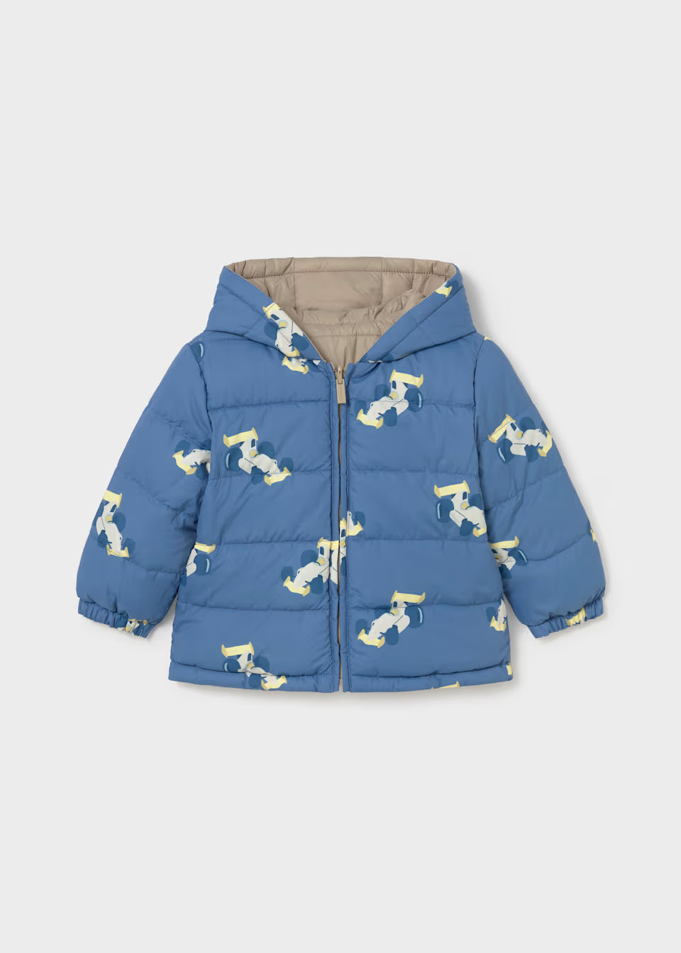 REVERSIBLE SOFT PRINTED PUFFER JACKET