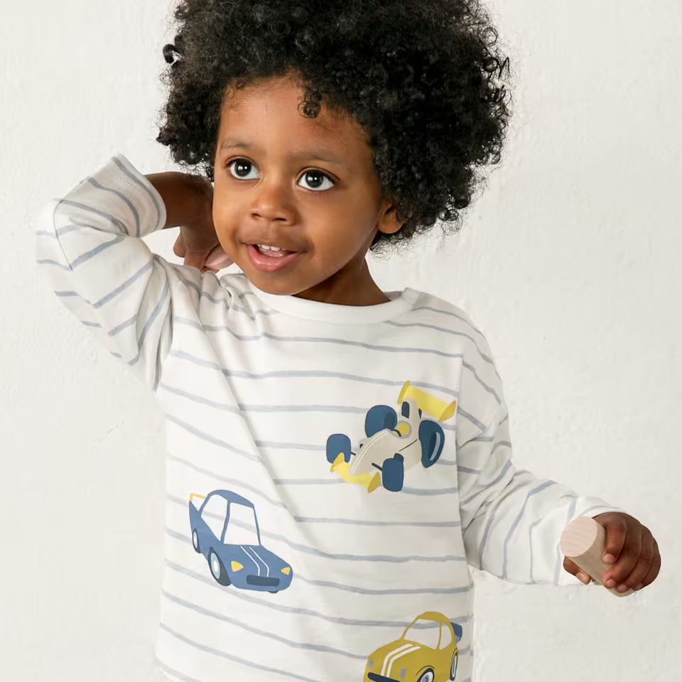 LONG SLEEVE STRIPED CAR SHIRT