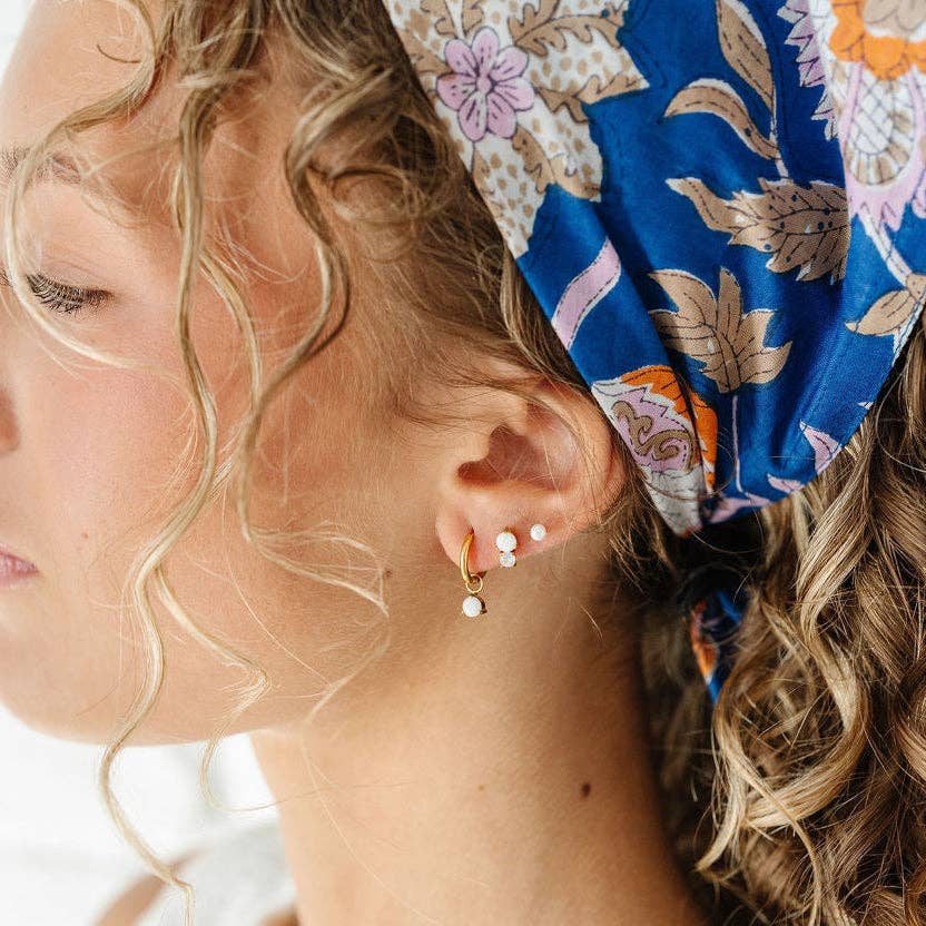 OPAL DUAL STUD EARRINGS