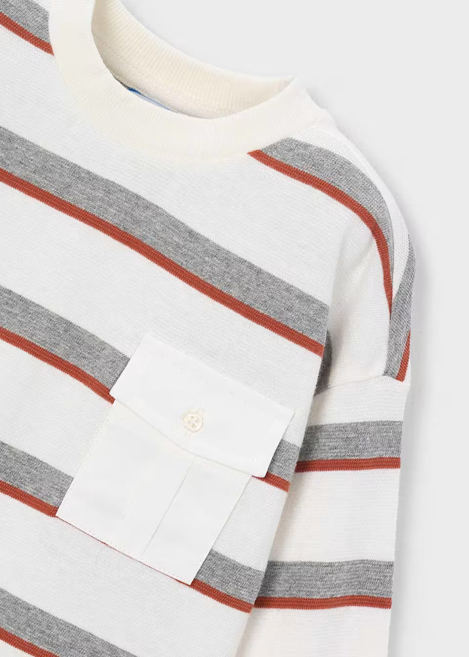 LONG SLEEVE STRIPED POCKET T-SHIRT