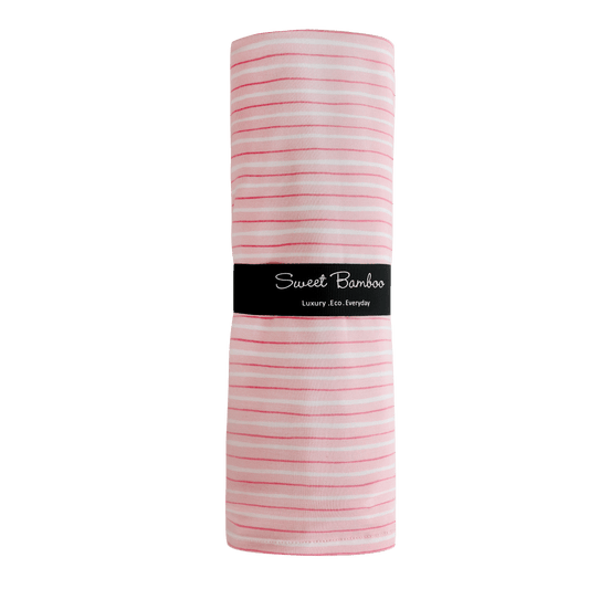 SWADDLE BLANKET || PINK STRIPE