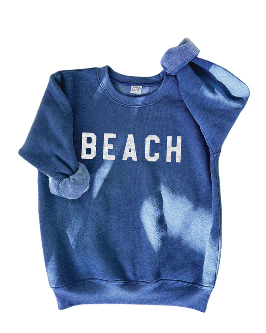 BEACH UNISEX SWEATSHIRT || HEATHER ROYAL