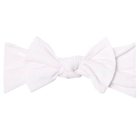 KNIT HEADBAND BOW || DOVE