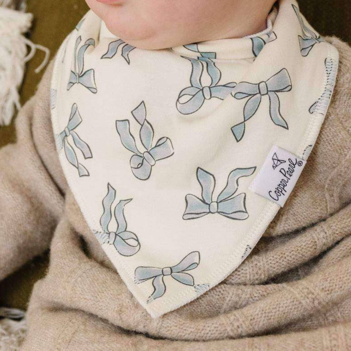 4 PACK BABY BANDANA BIBS || GEMMA IN TAN