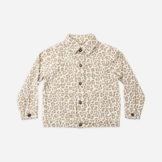 DENIM CHORE COAT || LEOPARD