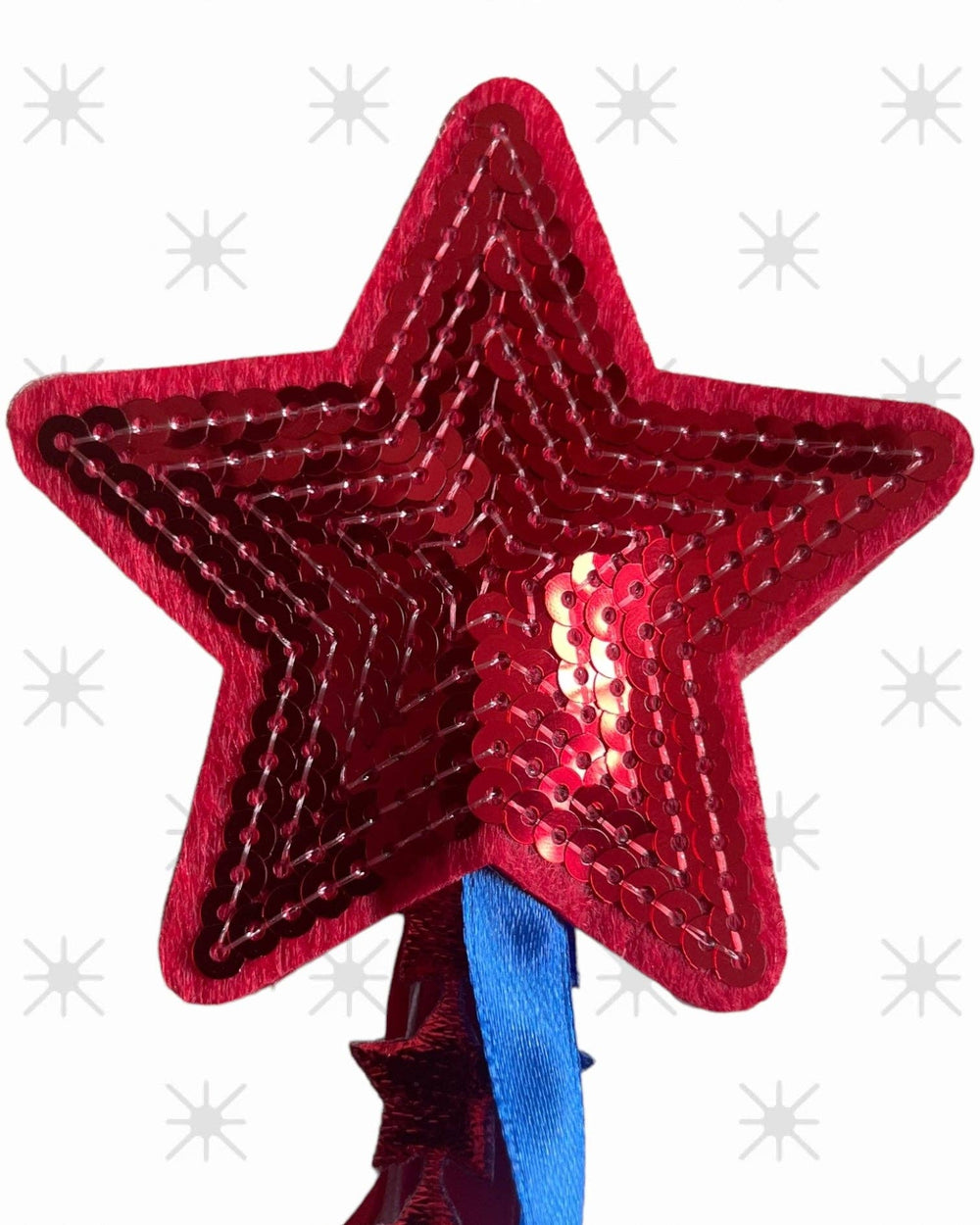 PATRIOTIC RIBBON WAND || RED