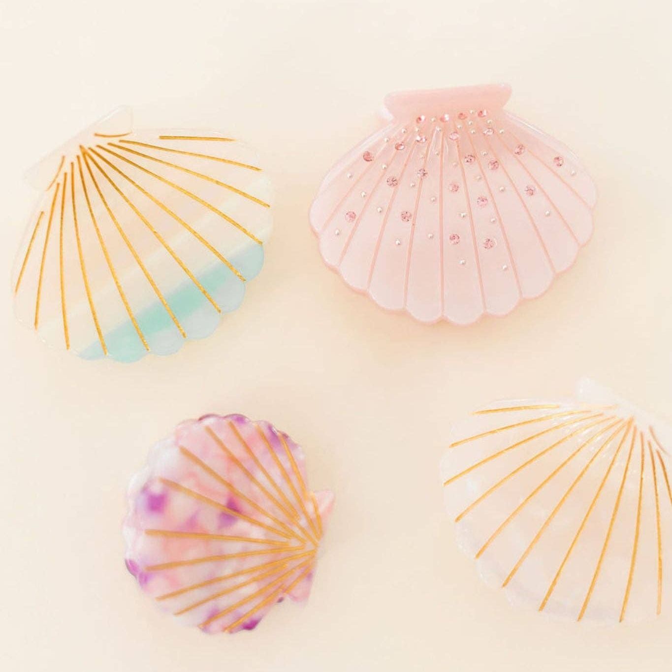 SEASHELL CLAW CLIP || SMALL PURPLE
