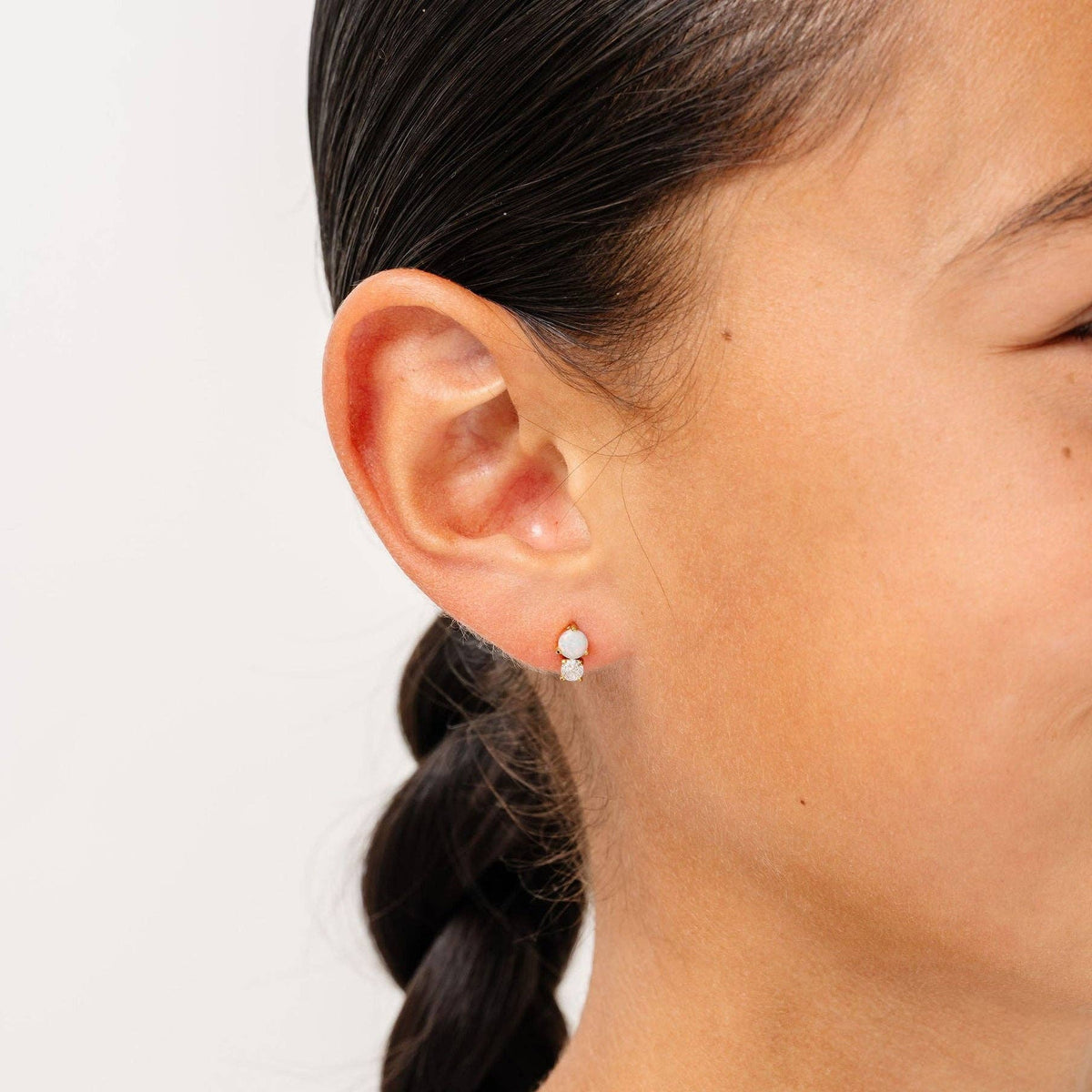 OPAL DUAL STUD EARRINGS