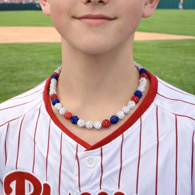 Bling Drip Baseball Necklace Craft Rhinestone Necklace Kit
