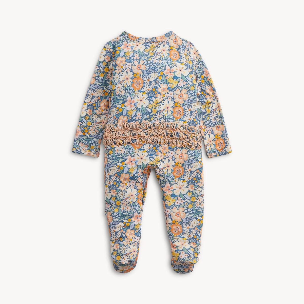 Flora Modal Ruffle Footie detail