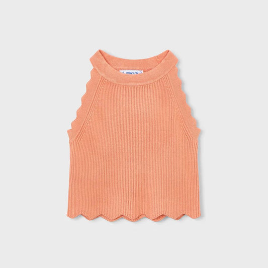 GIRL HALTER TOP || PEACH
