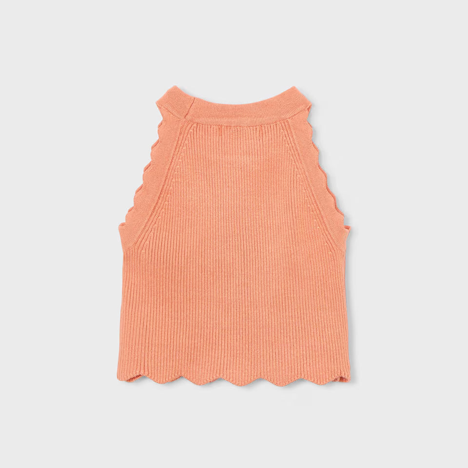 GIRL HALTER TOP || PEACH