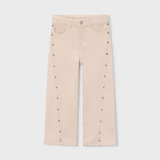 GIRL TWILL PANTS || LIGHT KHAKI