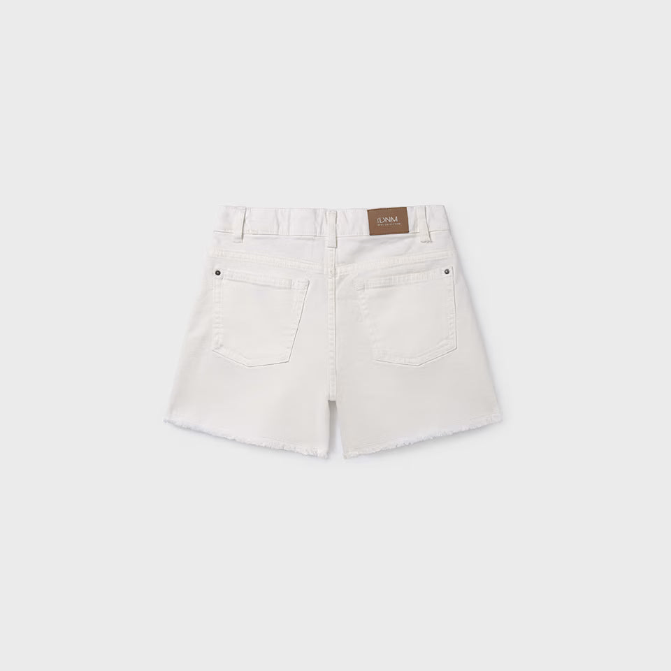 GIRL TWILL SHORTS || WHITE