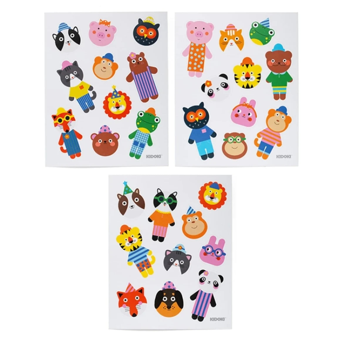 KIDOKI CUTE ANIMAL PUFFY STICKERS