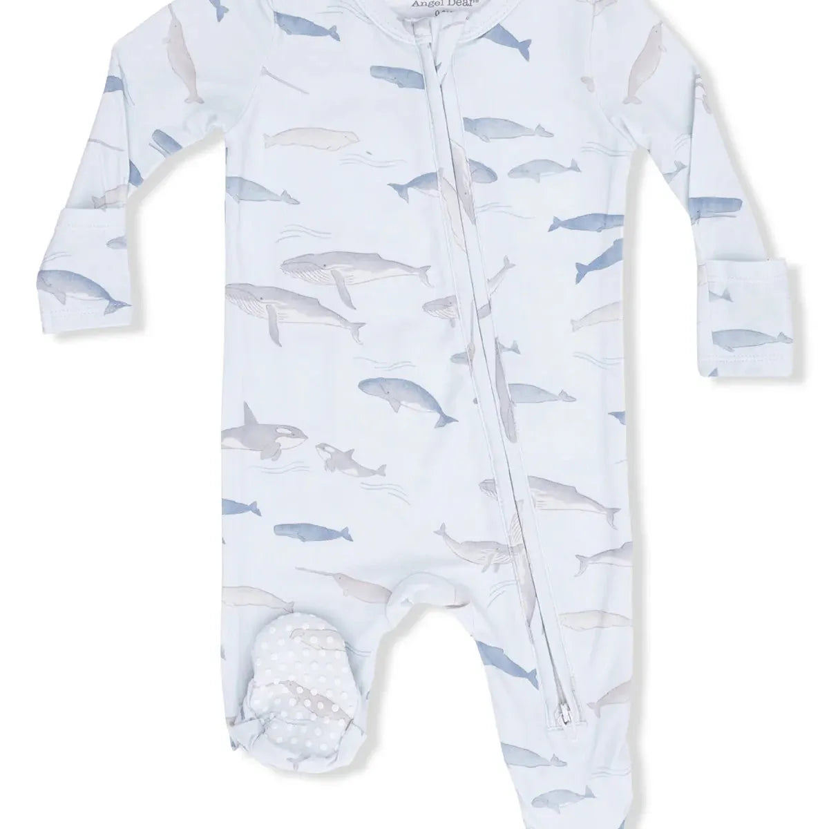 2 WAY ZIPPER FOOTIE || LITTLE WHALES