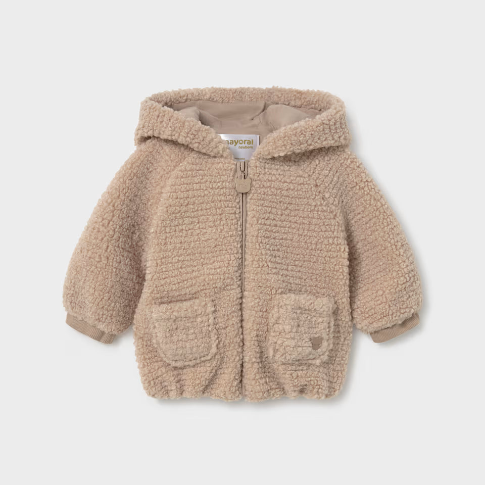 BABY FAUX FUR SWEATSHIRT WITH EARS