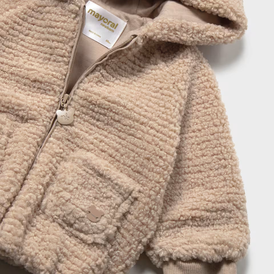 BABY FAUX FUR SWEATSHIRT WITH EARS